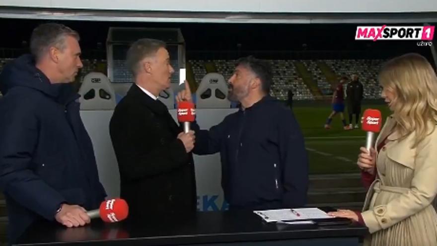 Bronca de Gattuso en la TV de Croacia
